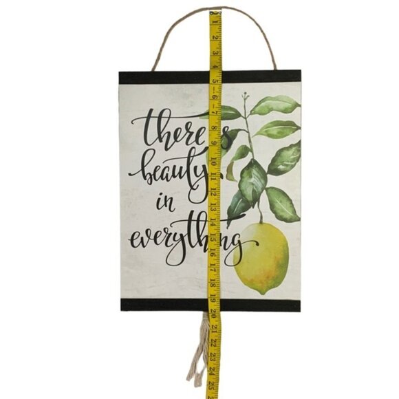 Zest Garden Wall Hanging Lemon Modern FarmHouse Shabby Phrase Large 25 x 12 in - Picture 5 of 14